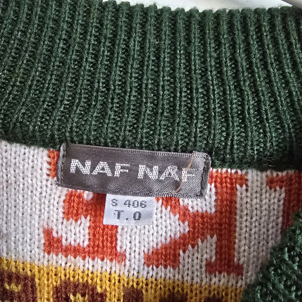Colorful Patterned Men's Sweater - Picture 4 of 7